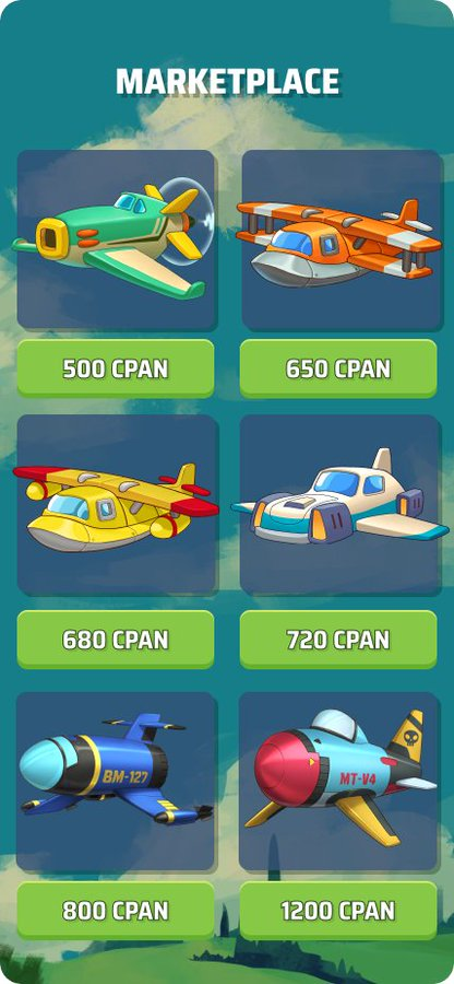 بازی Crypto Planes | توکن CPAN | بازی متاورس | چارت پلاس